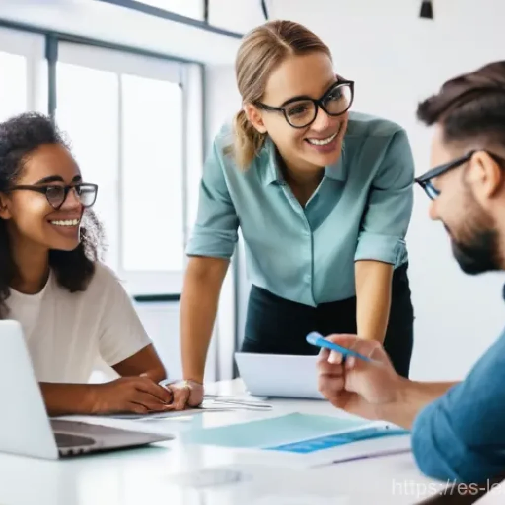 자기 주도 학습의 피드백 받는 법 - **Prompt:** A diverse group of creators and learners gathered in a bright, modern co-working space. ...