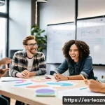 Home 14 자기 주도 학습을 위한 협업 기술 - **Prompt:** A diverse group of young adults (ages 20-35, representing various ethnicities and gender...