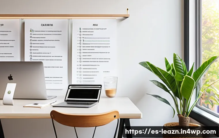 자기 주도 학습의 변화 관리 전략 - A bright, modern home study space tailored for a Spanish-speaking learner, featuring a clean desk wi...