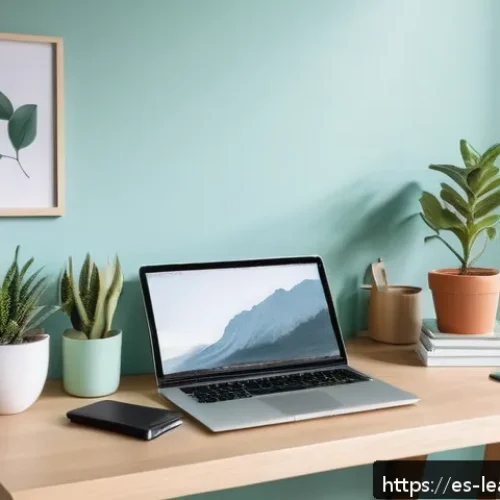 Home 32 자기 주도 학습을 위한 집중력 훈련법 - A bright, organized study space in a modern Spanish apartment featuring a wooden desk near a large w...